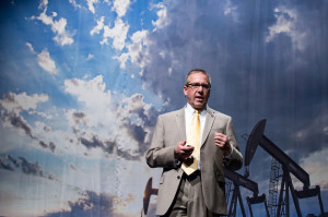 Curtis Shuck, executive director, Port of Vancouver USA, at the Williston Basin Petroleum Conference in Bismarck, ND. Photo by Paul Flessland.