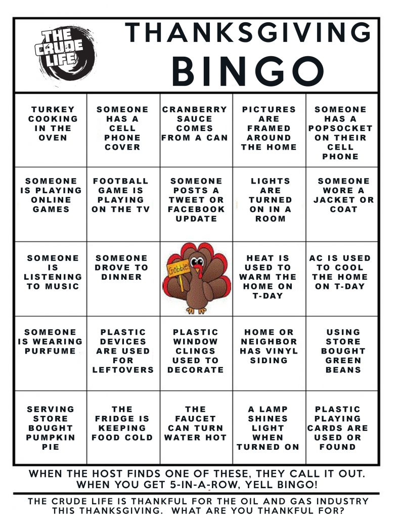 Thanksgiving People Bingo Card